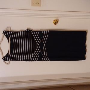 White House Black Market Black & White Pencil Dress